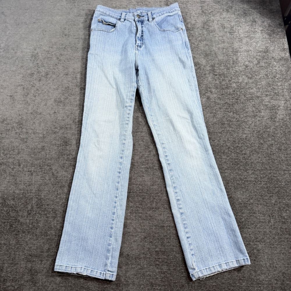 Lee Light Wash Straight Leg Denim Jeans Blue Mid Rise Classic Fit 29x29.5 Womens